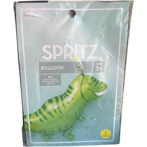 New in Package Spritz T-Rex Dinosaur Birthday Party Dinosaur Mylar Balloon - Picture 1 of 2